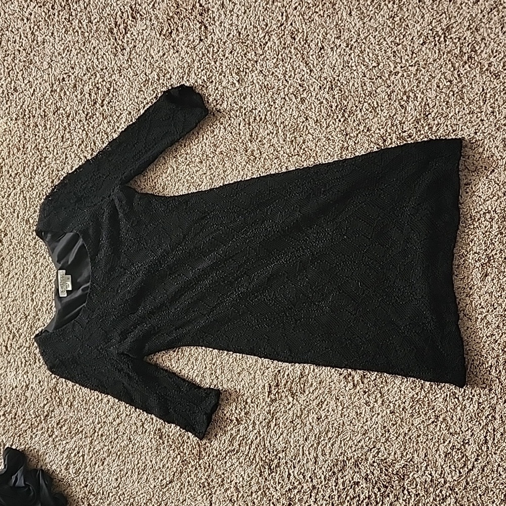 Kay Unger black dress